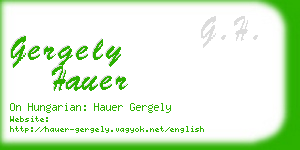 gergely hauer business card